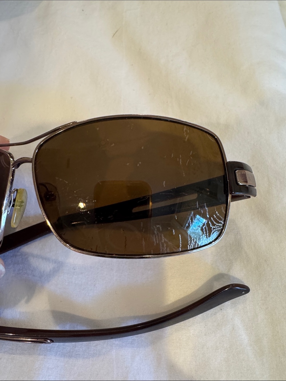 Prada Silver Frame Sunglasses with Brown Gradient Lenses - Picture 3 of 8